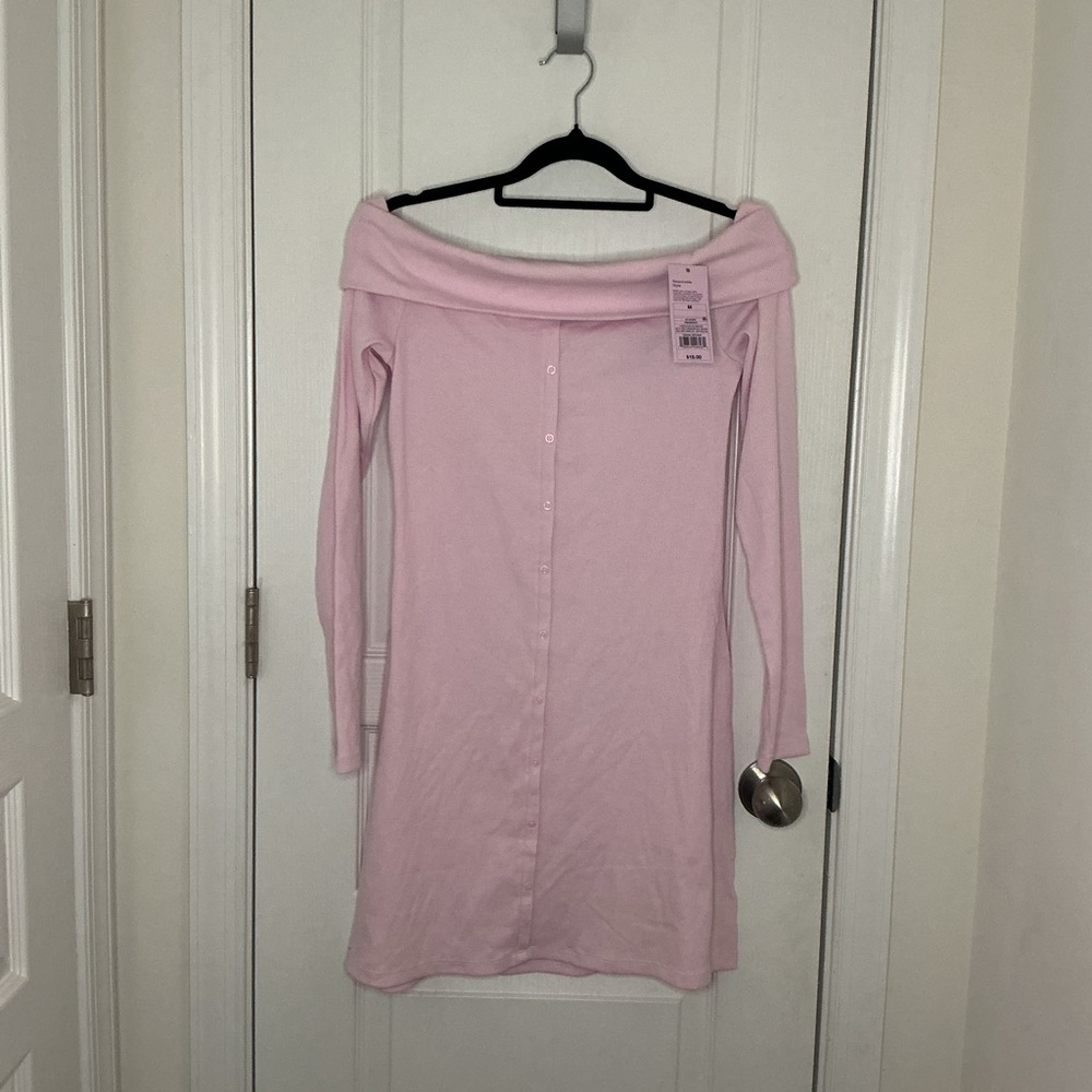 Wild Fable Ribbed Baby Pink Strapless Dress Size Medium